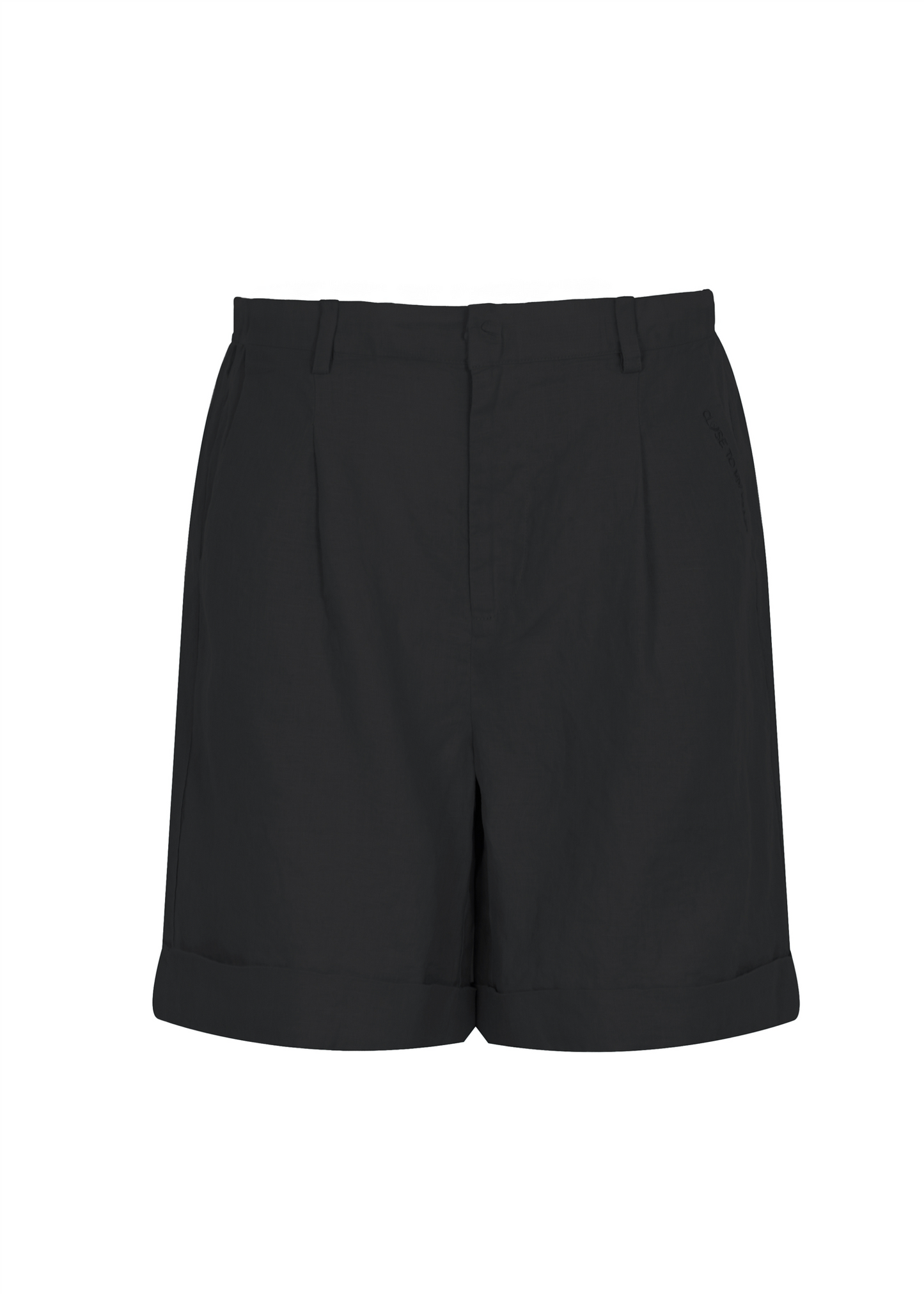 Lacy linshorts tilbud Black