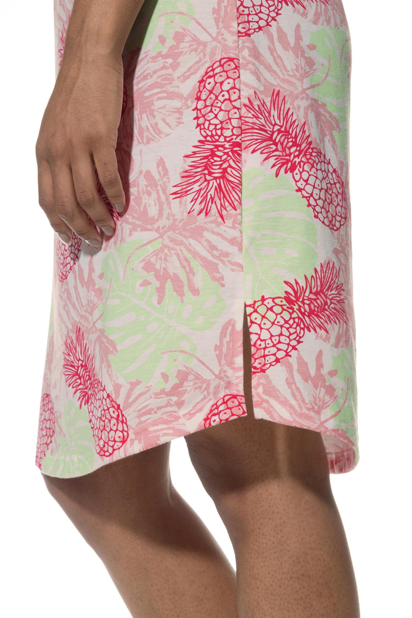 Nattkjole bomull kort erm Pink