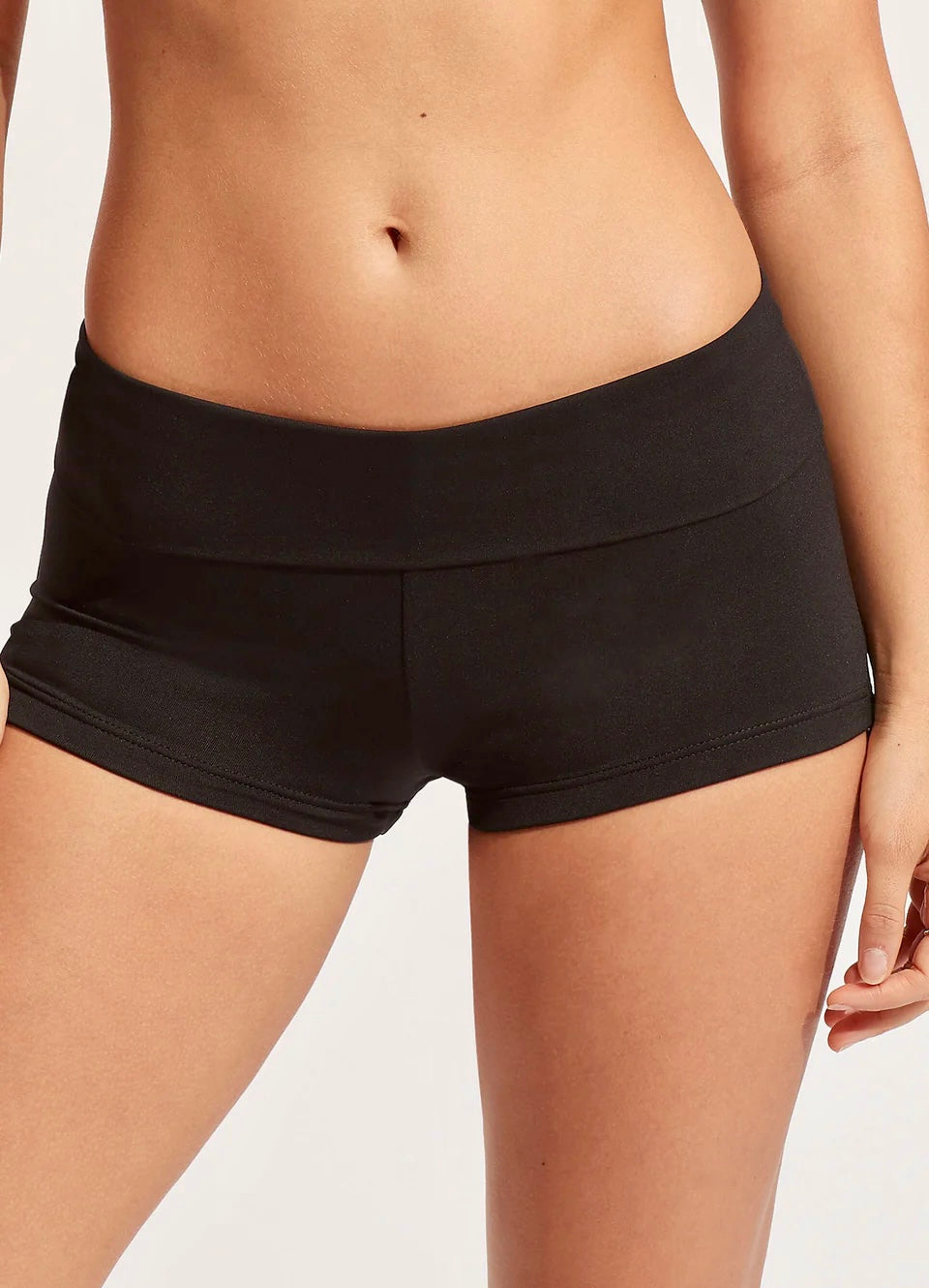 Boxer badebukse Roll Top Boyleg Black