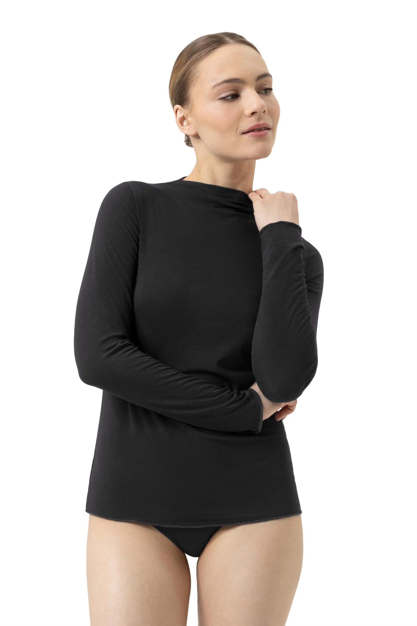 Topp lang erm Cozy Cashmere Black