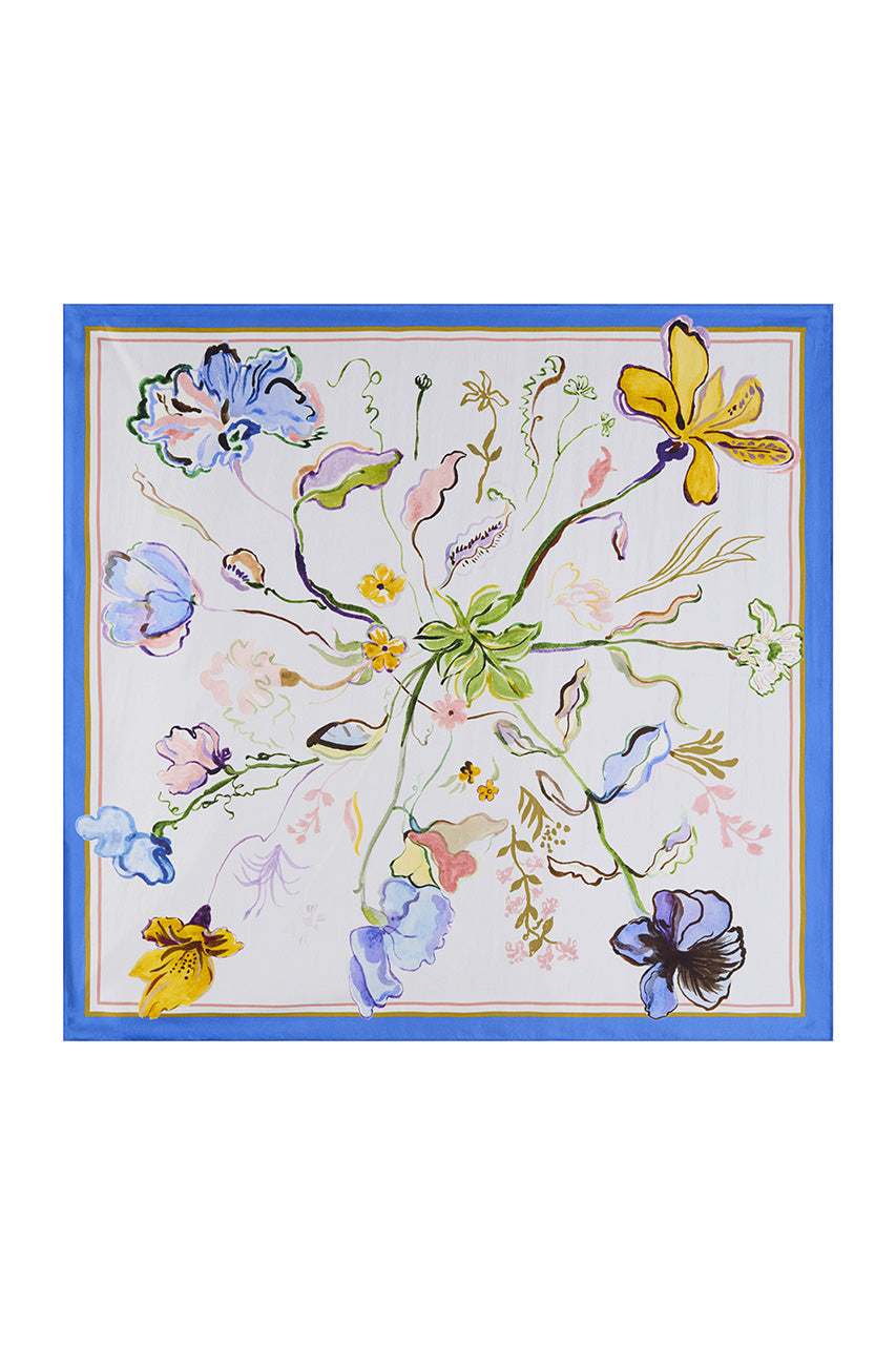 Fantasy Silk Scarf Tilbud Print