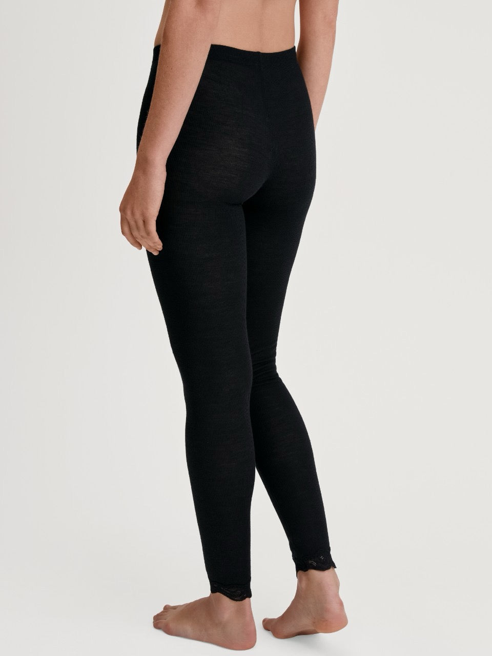 Ull silke stilongs Black