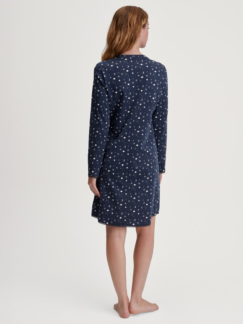 Nattkjole bomull Peacoat Blue