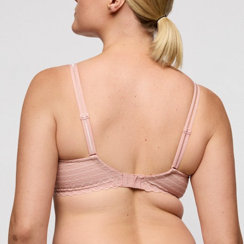 T shirt BH med spile Twist Side Pink
