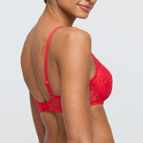 Jane BH lett vattert med pusheffekt True Red
