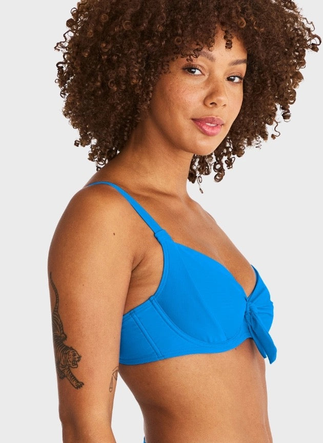 CAPRI bikinitopp med spile Tilbud Blå