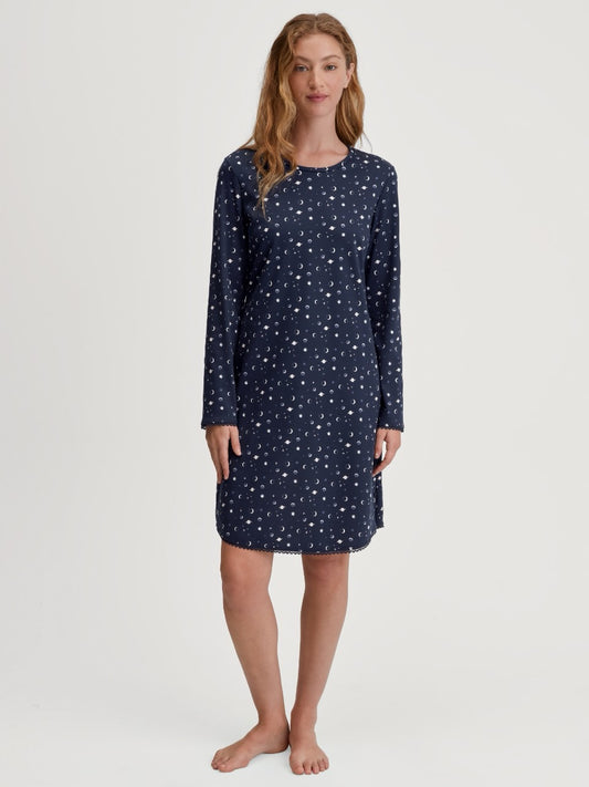 Nattkjole bomull Peacoat Blue