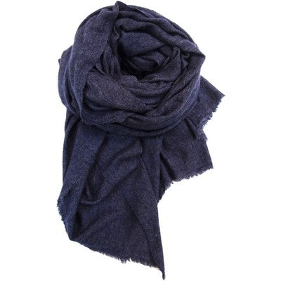 MIE GRAND cashmere skjerf Navy