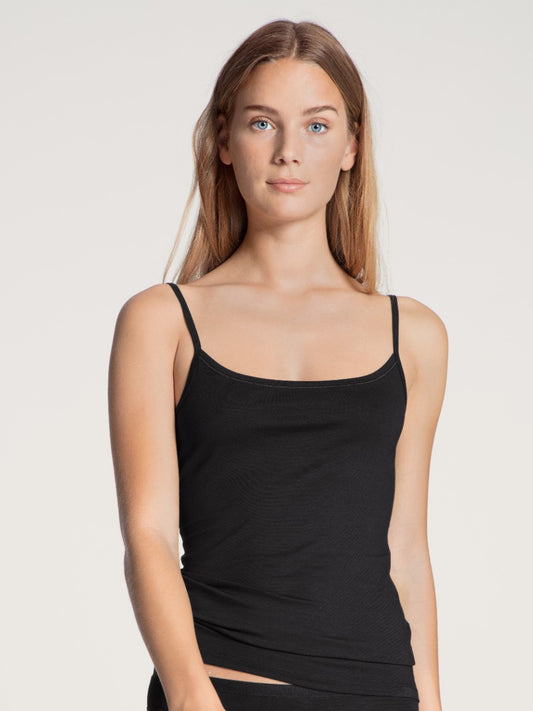WOMEN Tank top Bomull Black