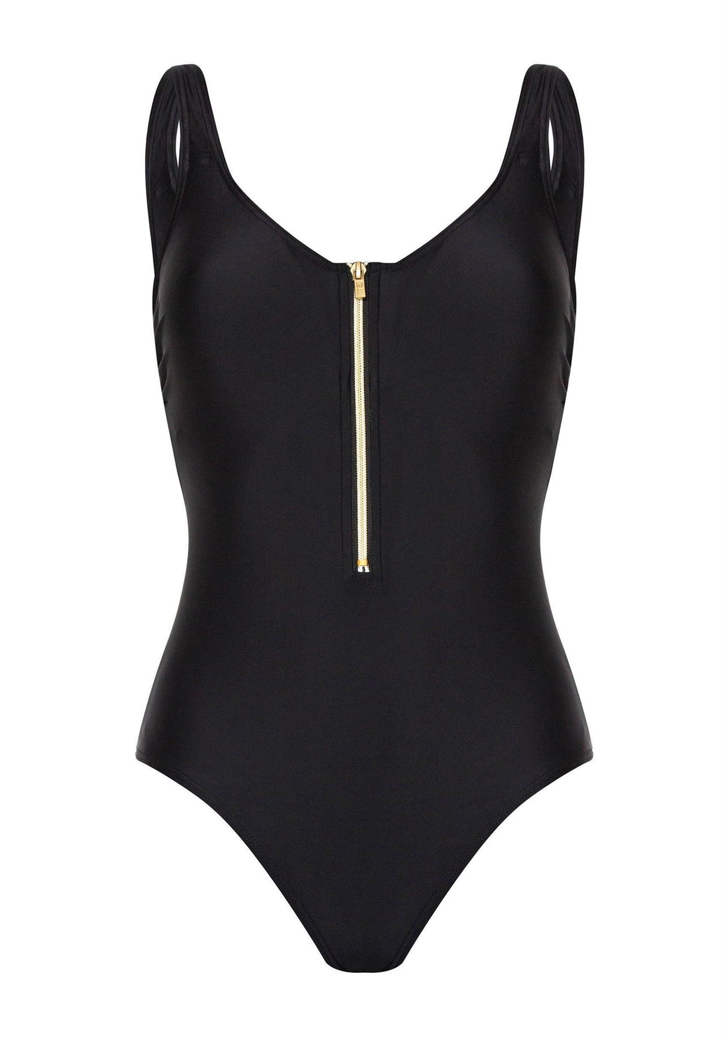 Badedrakt med glidelås Zipper Black