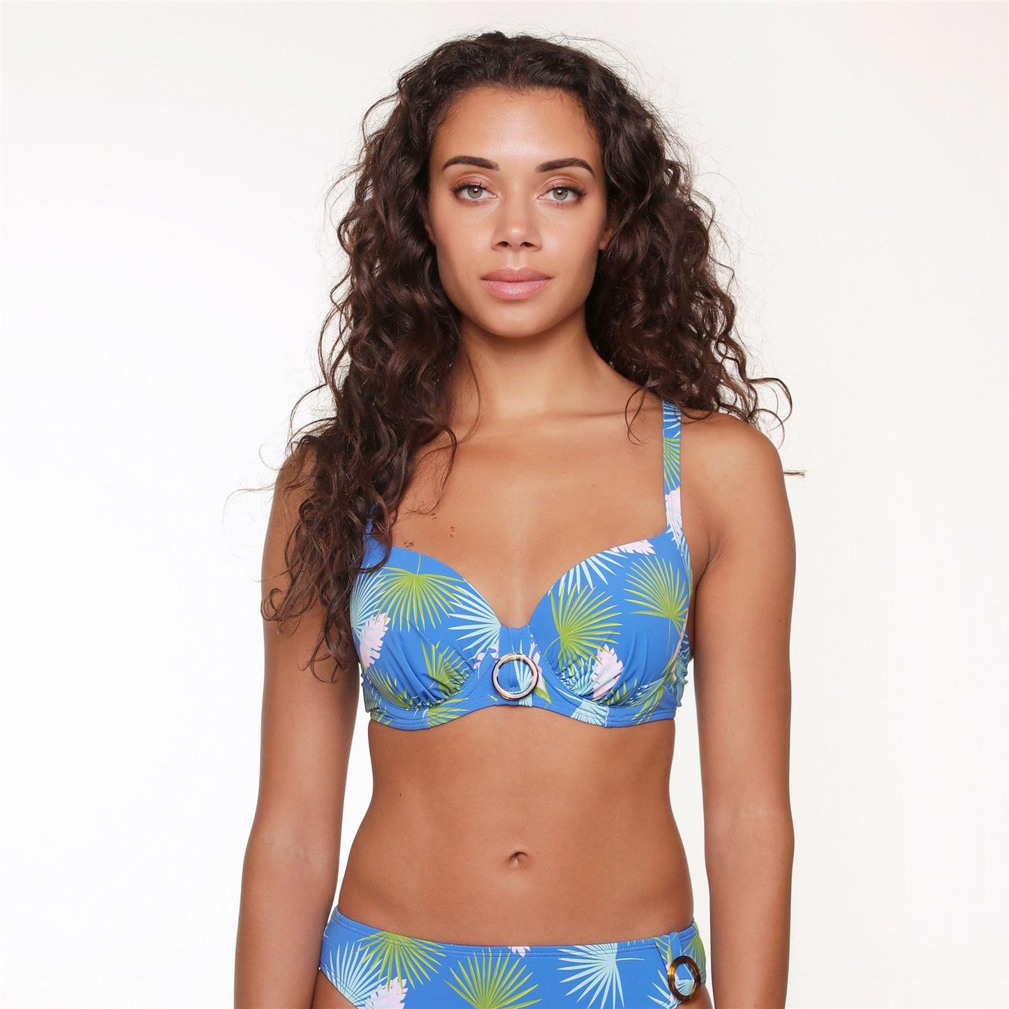 Palm leaf Bikini topp vattert Tilbud Print