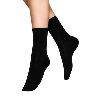 Bomull ankelsokk Black