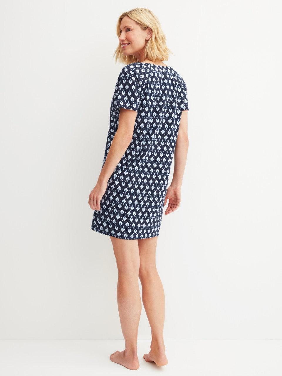 Nattkjole bomull Peacoat Blue