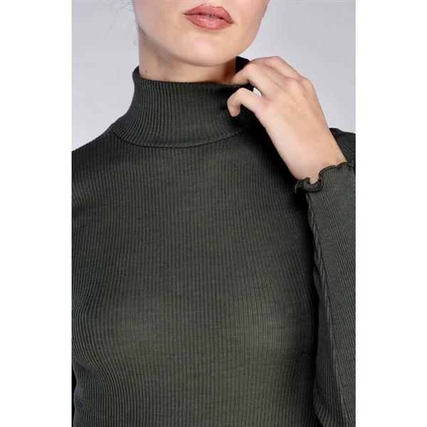 Ull silke top ribbestrikk Bosco Green