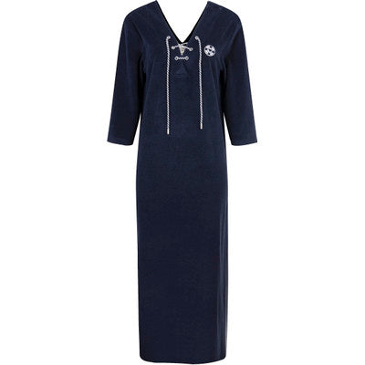 Kaftan Frottekjole Tilbud Navy