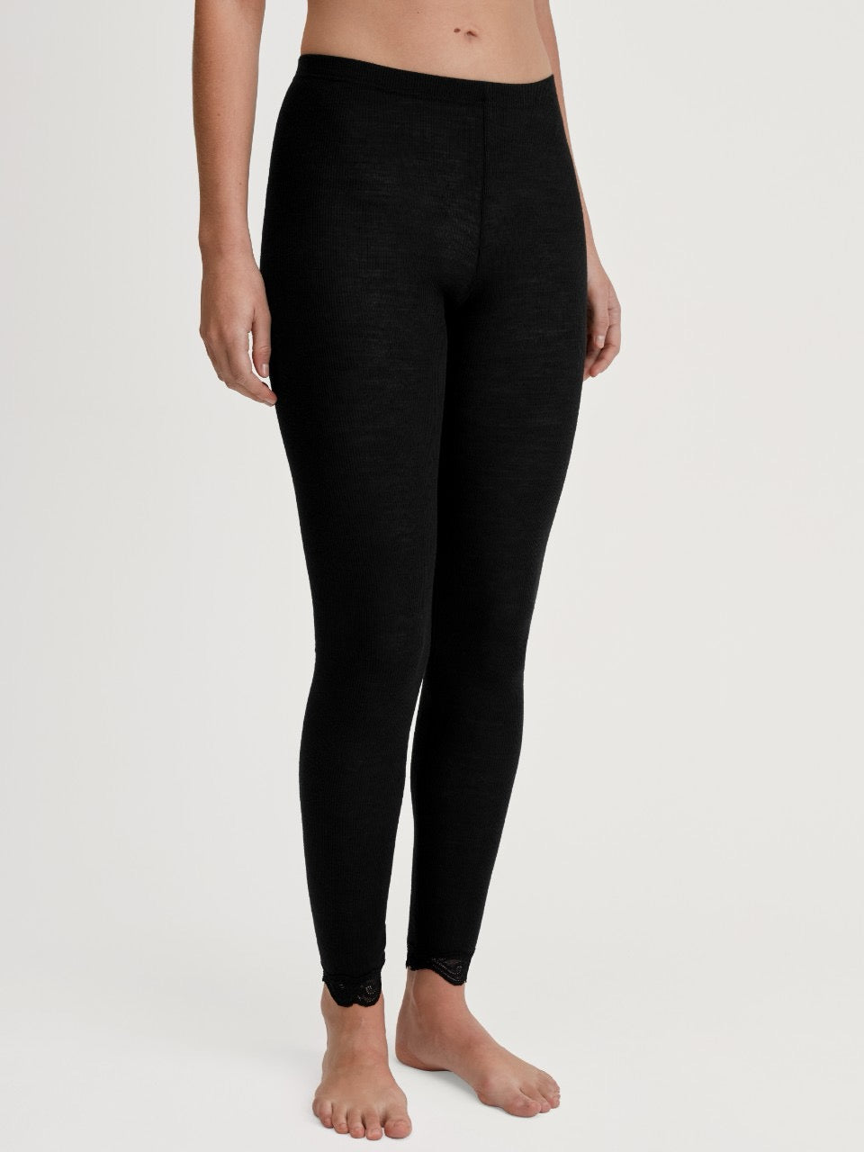 Ull silke stilongs Black