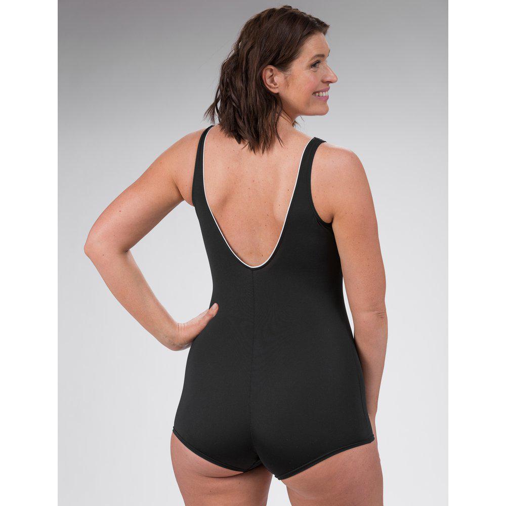 Badedrakt klorresistent med ben Sort