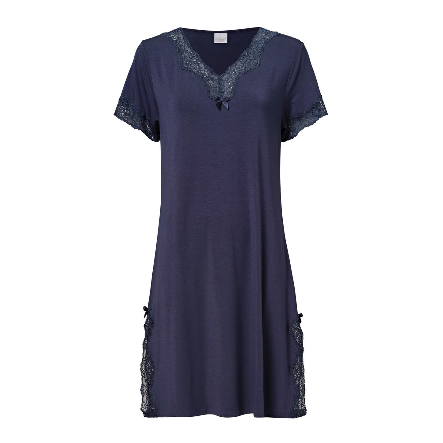 Nattkjole med blondedetaljer Navy