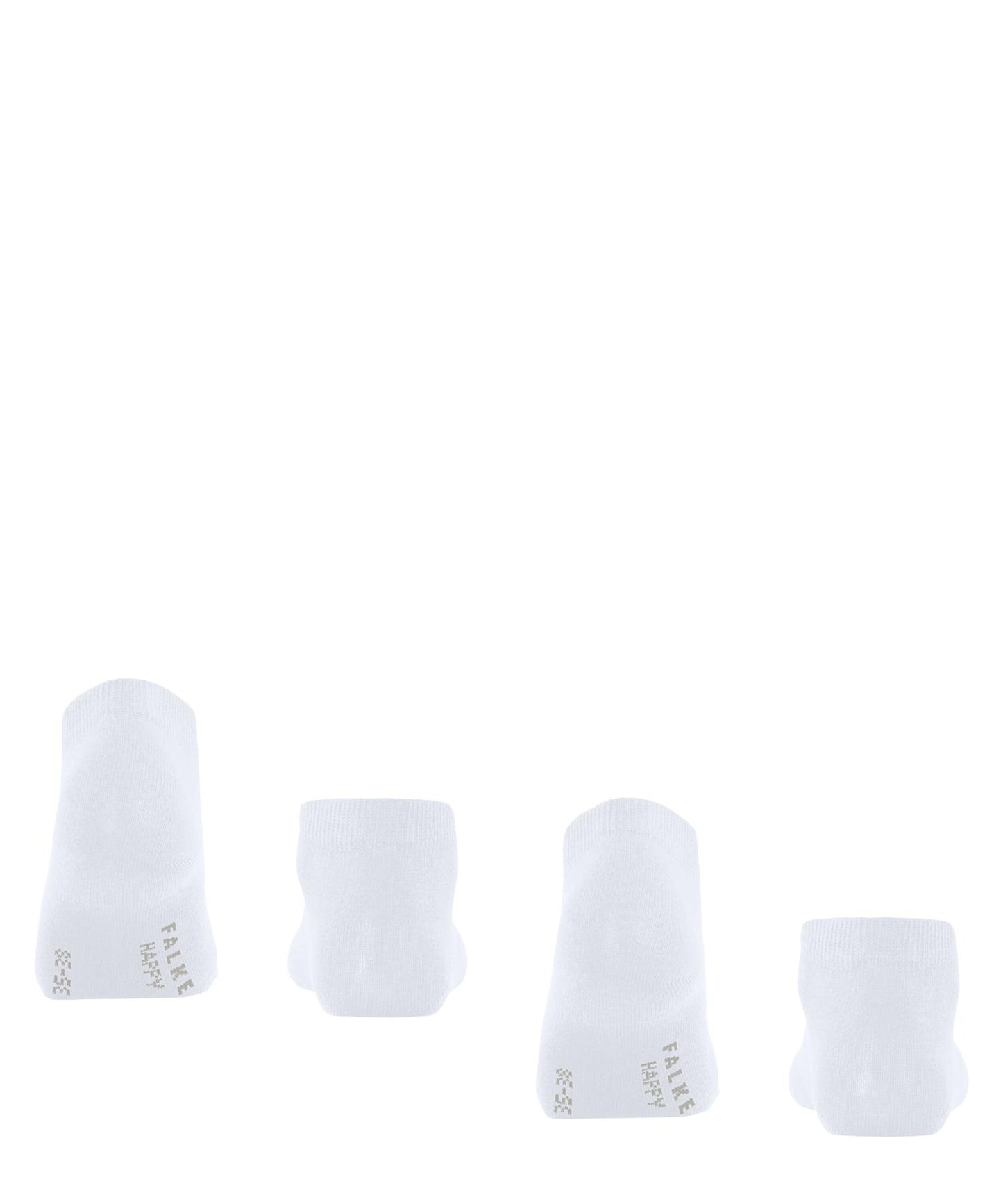 Happy ankelsokk 2 pack White