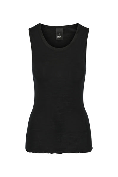 Ull silke Tank top Black