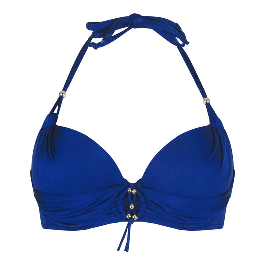 Moulded Bikini topp vattert Tilbud Royal Blue