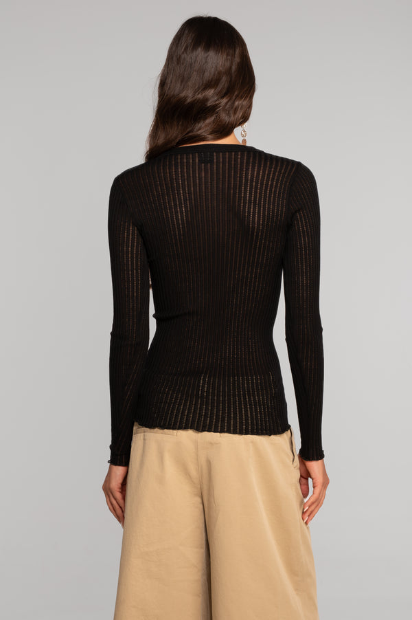 Ull silke top Ny modell Black