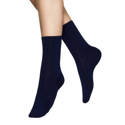 Bomull ankelsokk Marine