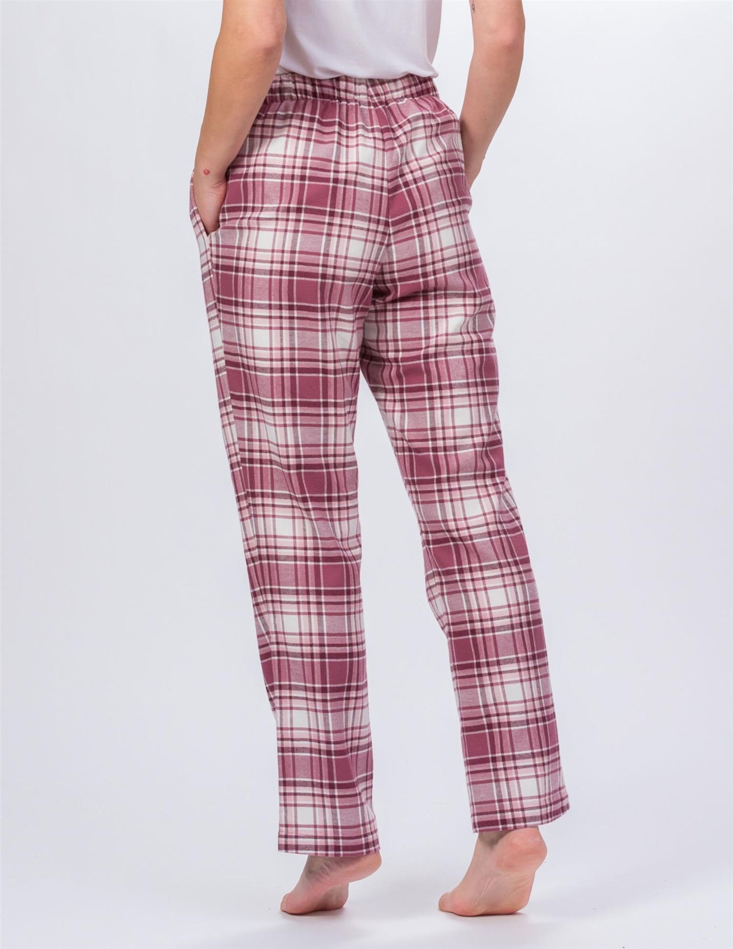 FLANELL pysjbukse Tilbud Gammelrosa