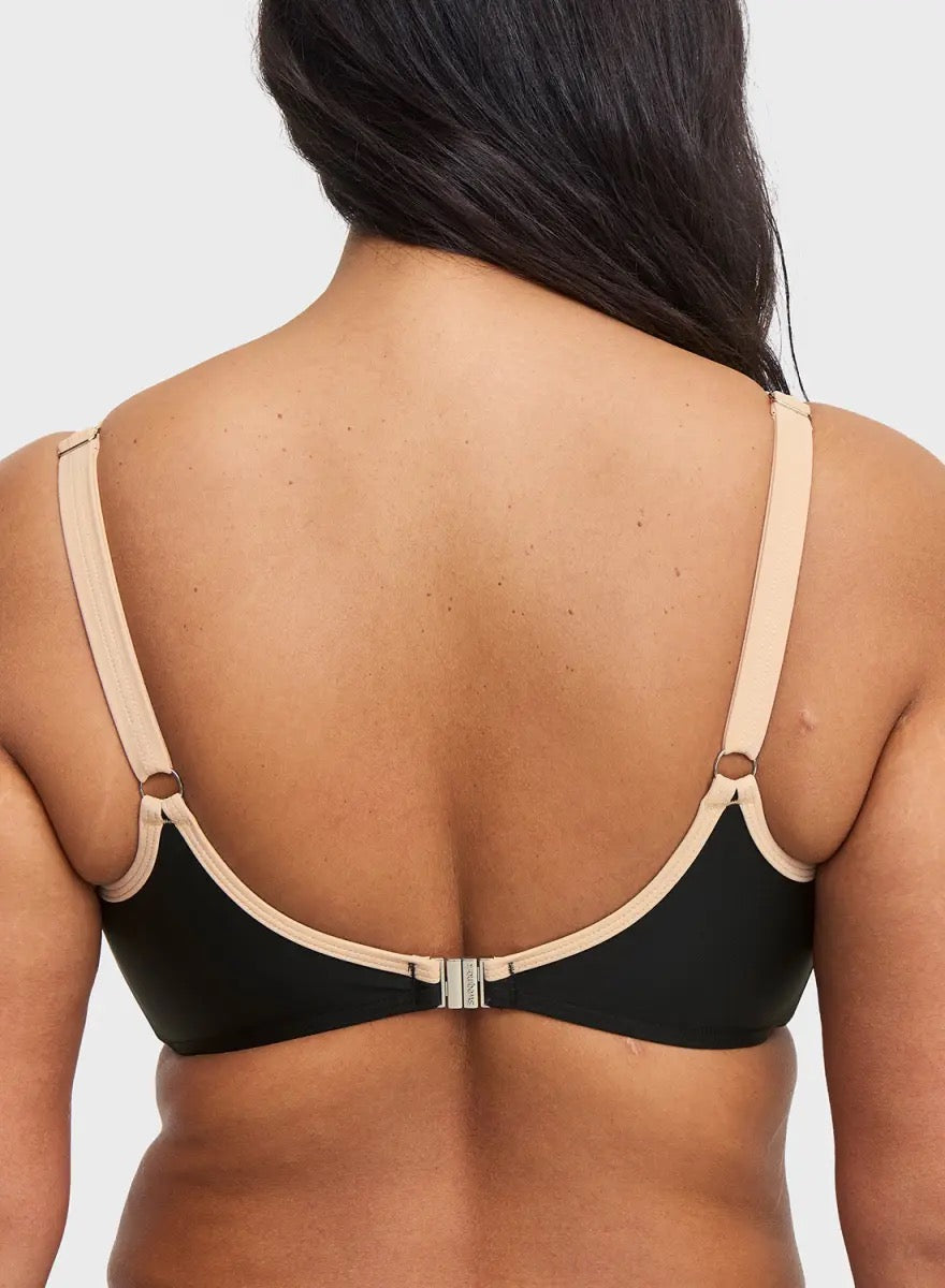 BAHAMAS bikinitopp uvattert med spile Black