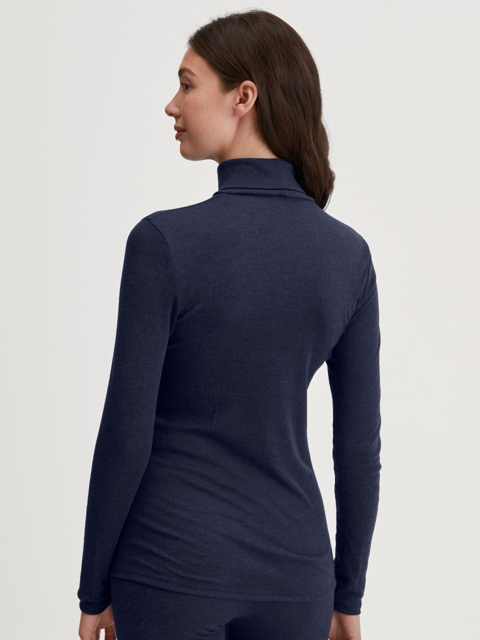 Ull silke pologenser Evening Blue