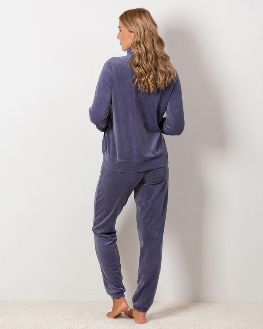 Velour dress Blue