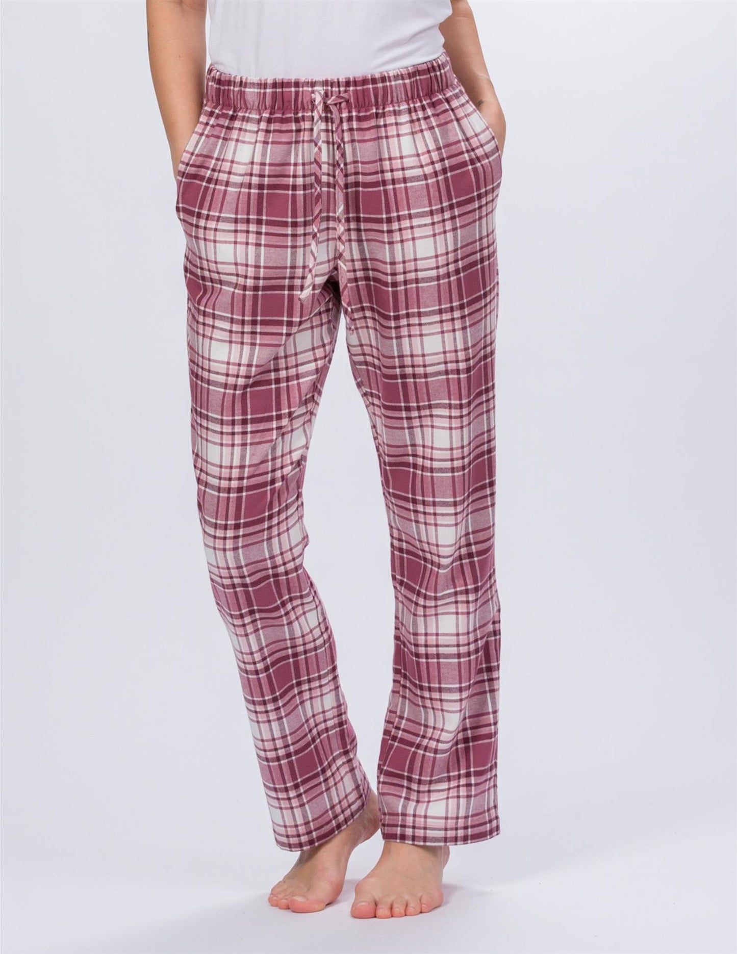FLANELL pysjbukse Tilbud Gammelrosa