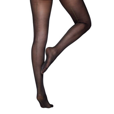 Adriana 30 strømper med søm bak Black