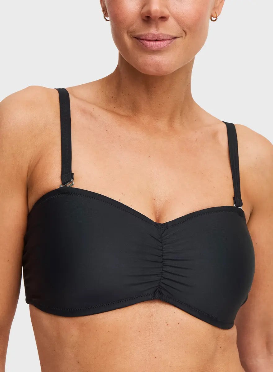 RIO BANDEAU bikinitopp vattert Black