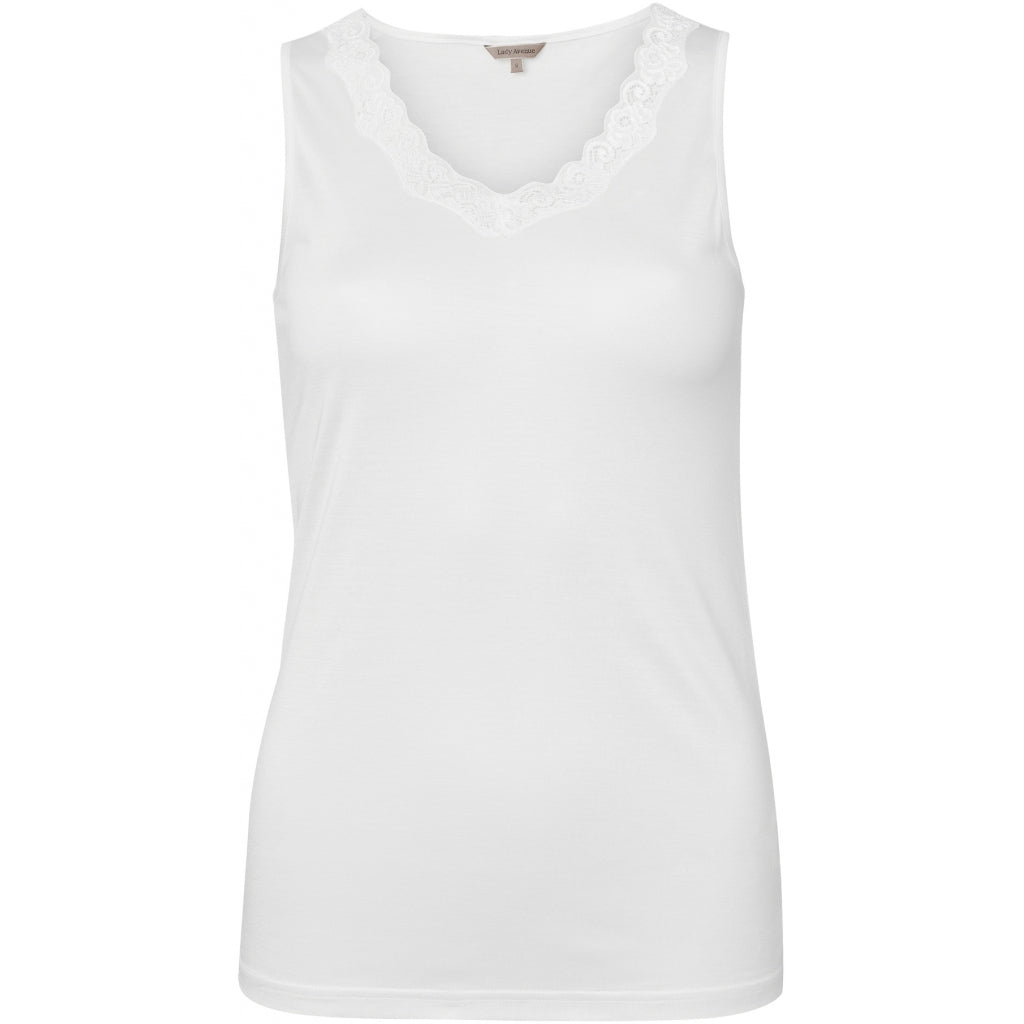 Silk Jersey - Silke blondetopp Offwhite