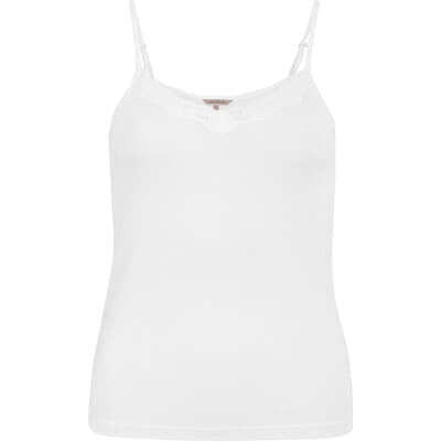 Silk Jersey - Silke blondetopp Off-White
