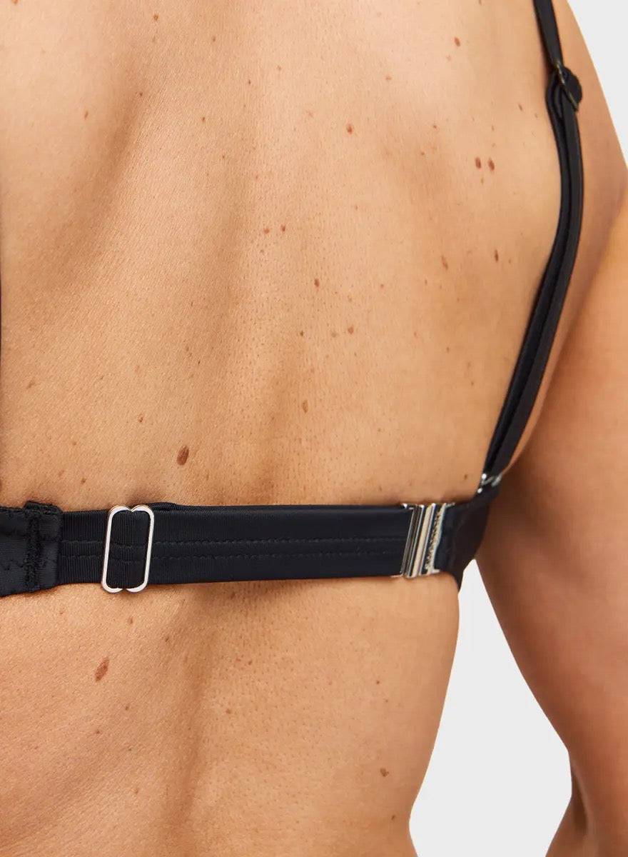 RIO BANDEAU bikinitopp vattert Black