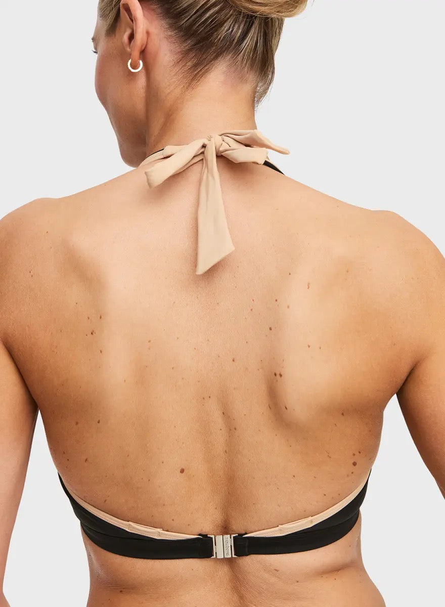 MAUI halterneck bikini top Black