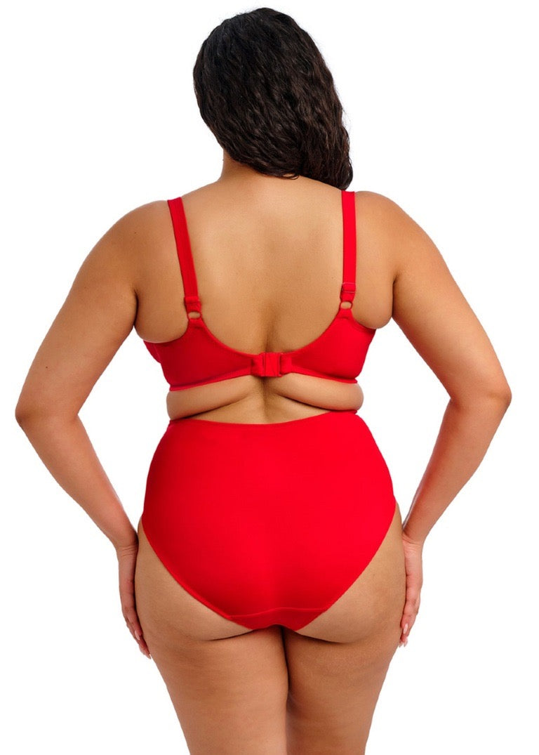 Bikinibukse høy modell Plain sailing Rød
