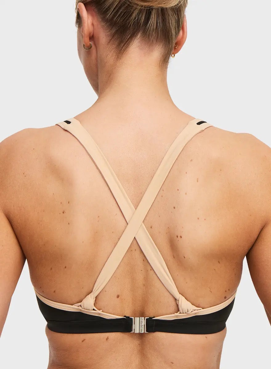 MAUI halterneck bikini top Black