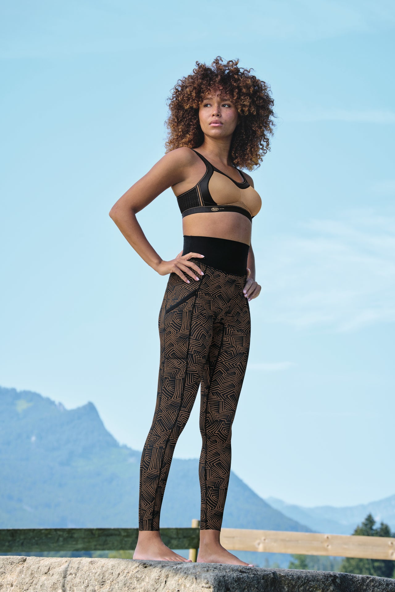 Trenings tights  massage kompresjon Black
