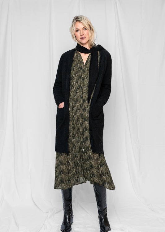 Dhalia midi viscose kjole Green