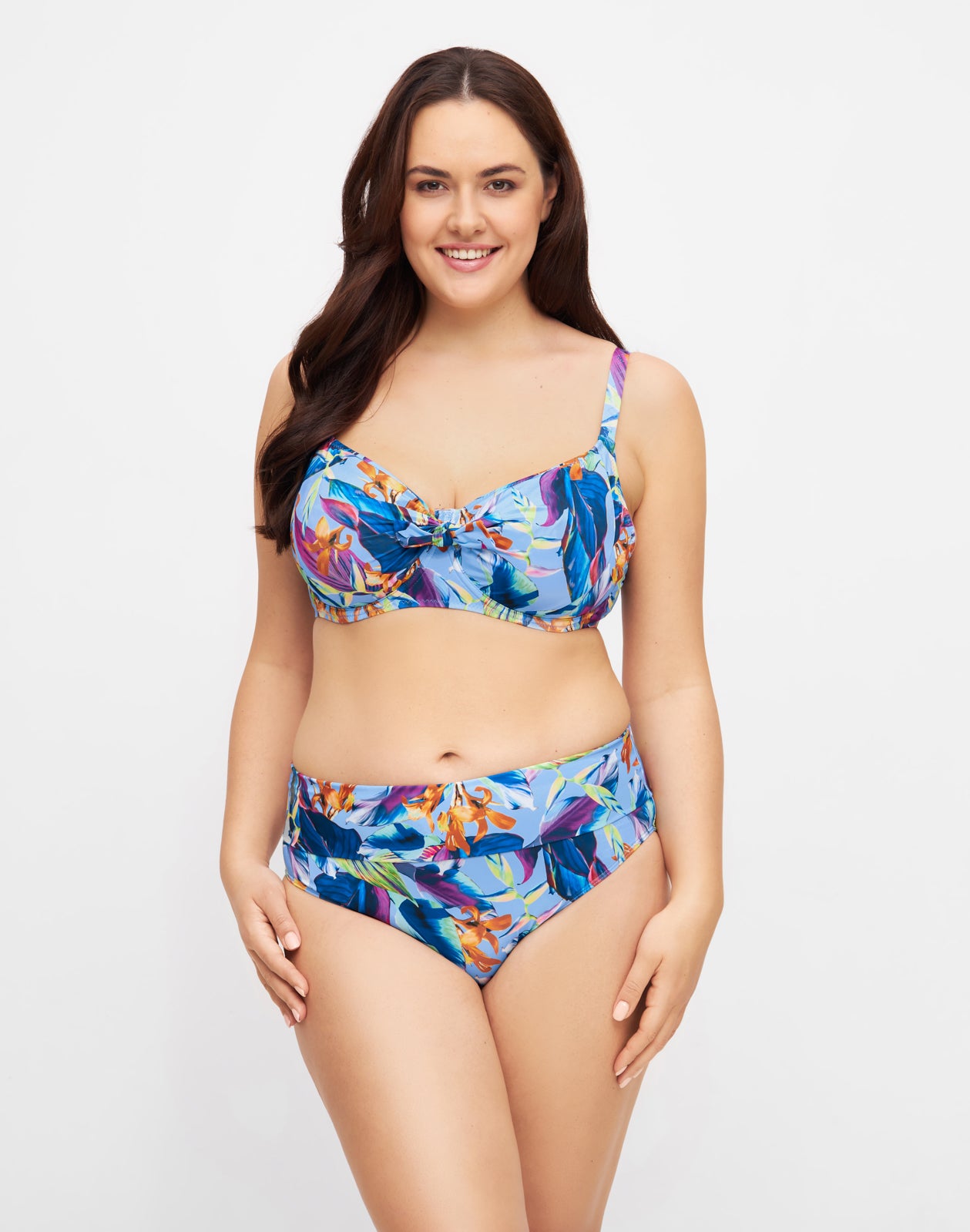 DOLLY Bikinitopp med spile Barcelona Blue