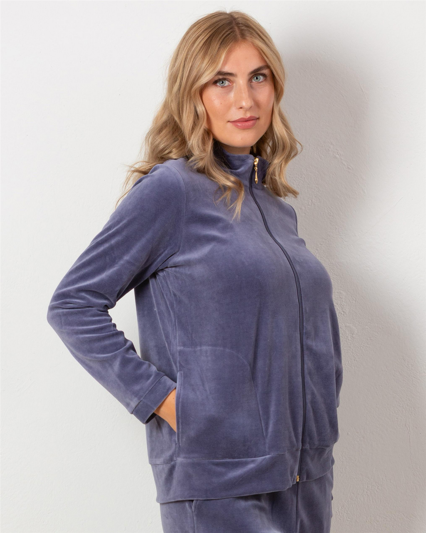 Velour dress Blue
