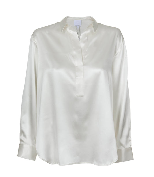 LEIA silkebluse Cream