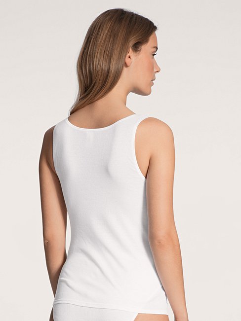 WOMEN Tank top Bomull White