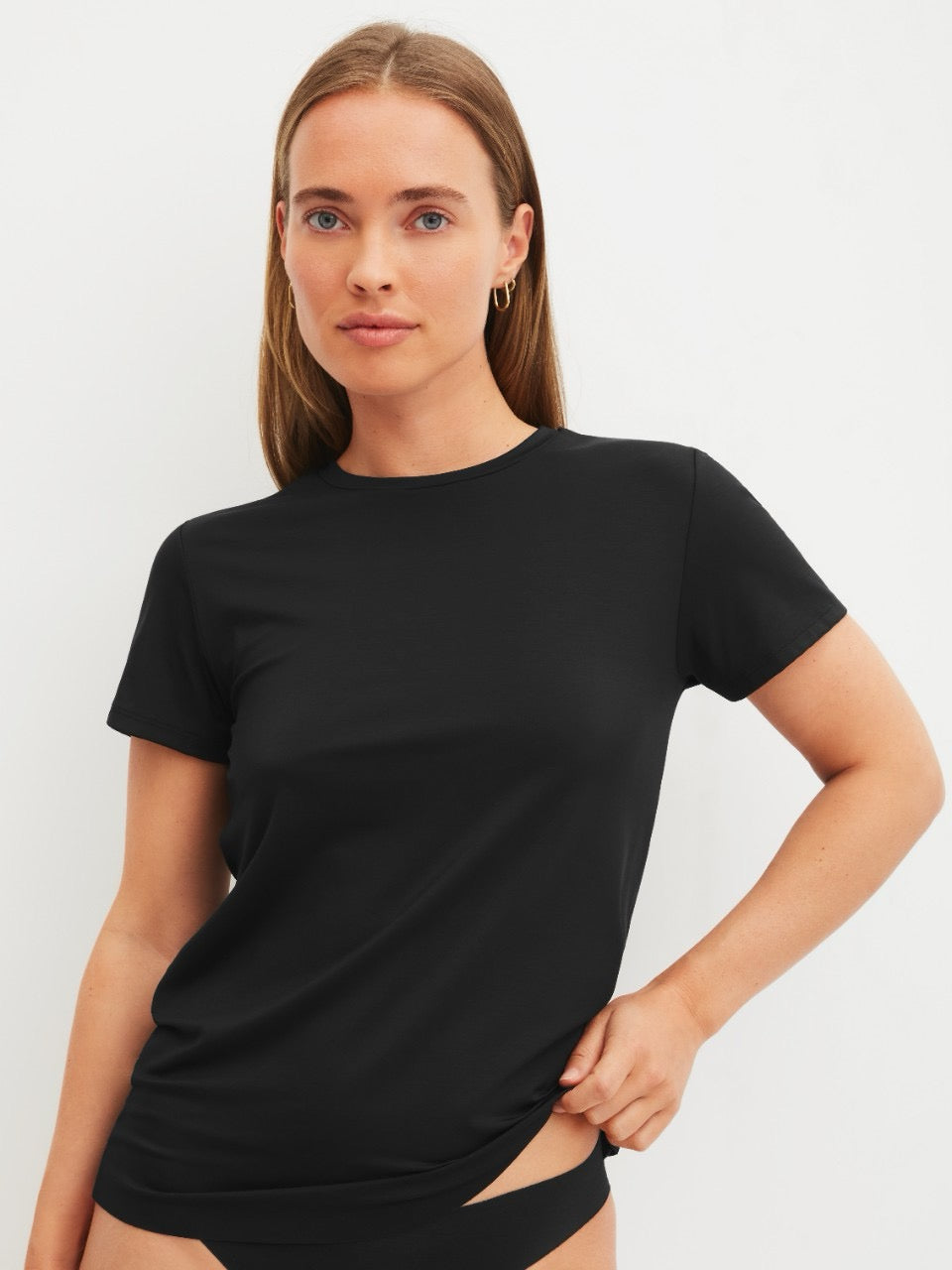Topp kort erm Black