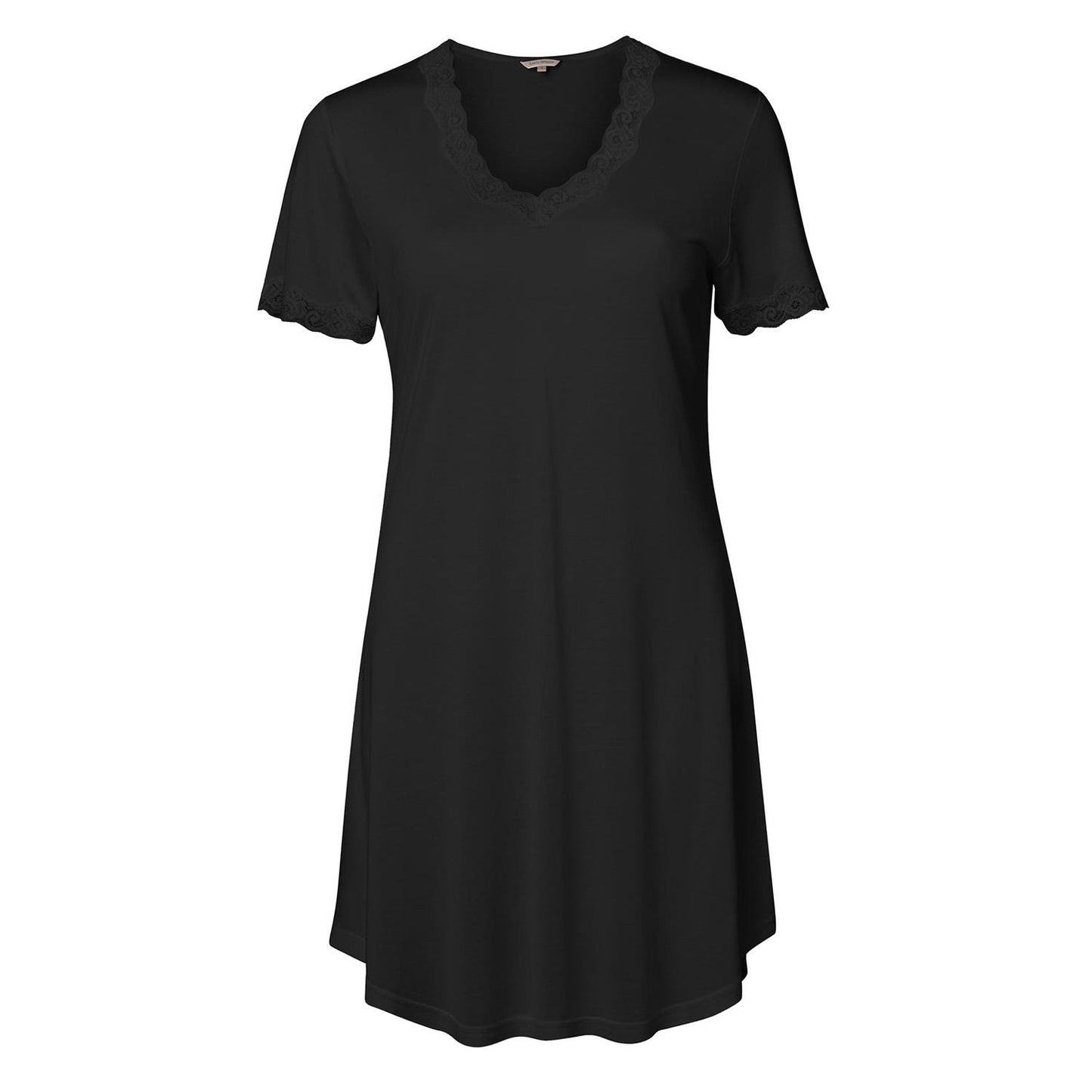Silke jersey nattkjole Black