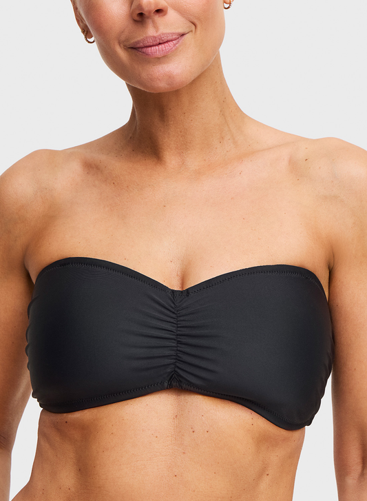 RIO BANDEAU bikinitopp vattert Black