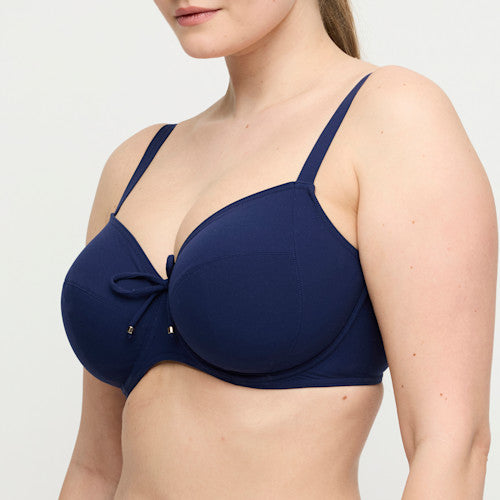Bikini top uvattert med spile Blue